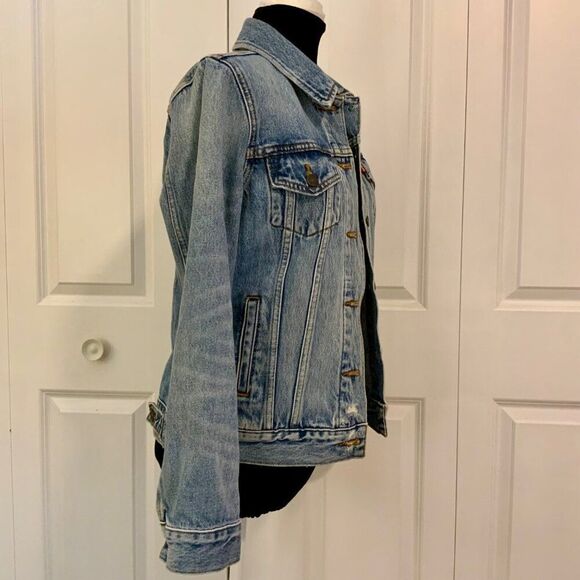 Levi’s Blue Light Wash Cotton Denim Jacket Small - Picture 7 of 11